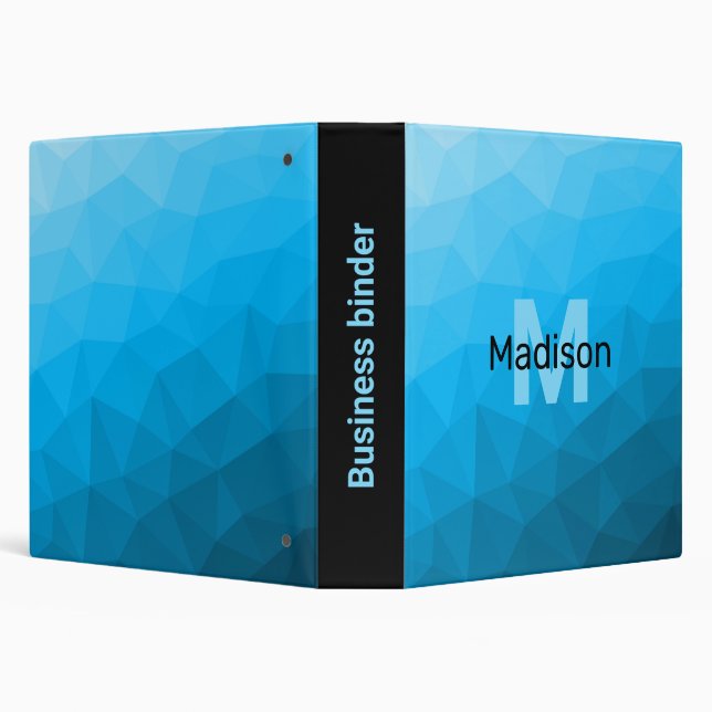 Classeur Monogramme motif de maillage géométrique dégradé c (Arrière-plan)