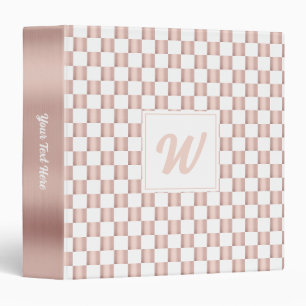 Classeur Monogramme Motif rose Gold Pink