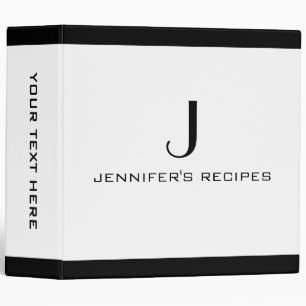 Classeur Monogramme noir et blanc
