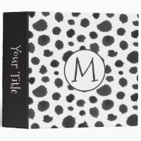 Monogramme noir et blanc de motif dalmatien