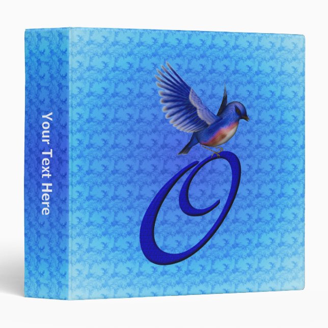 Classeur Monogramme O initial de Bluebird (Devant/Côté)