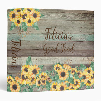 Classeur Monogramme Pays Tournesol Recette Organisateur