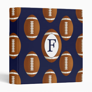 Classeur Monogramme Personnalisé Football Balls Sports