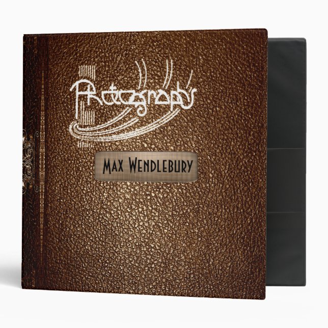 Classeur Monogramme personnalisé Vintage instantané (Devant/intérieur)