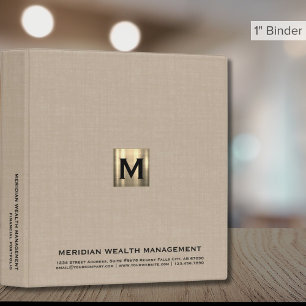 Classeur Monogramme professionnel Présentation financière