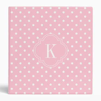 Classeur Monogramme rose de pois