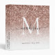 Monogramme Rose Gold Parties scintillant Script Of