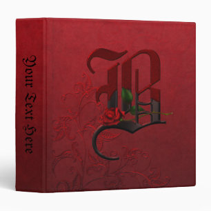Classeur Monogramme rose gothique B
