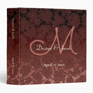 Classeur Monogramme Rustique Brown Champagne Mariage de aut