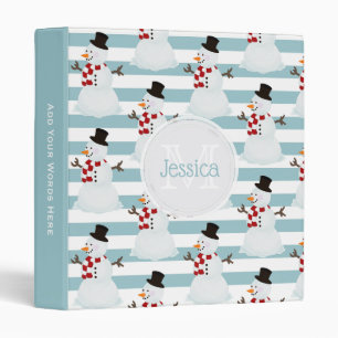 Classeur Monogramme : Snowman