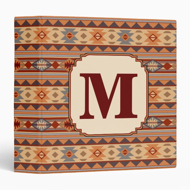 Classeur Monogramme Tan Design Sud-Ouest (Devant/Côté)