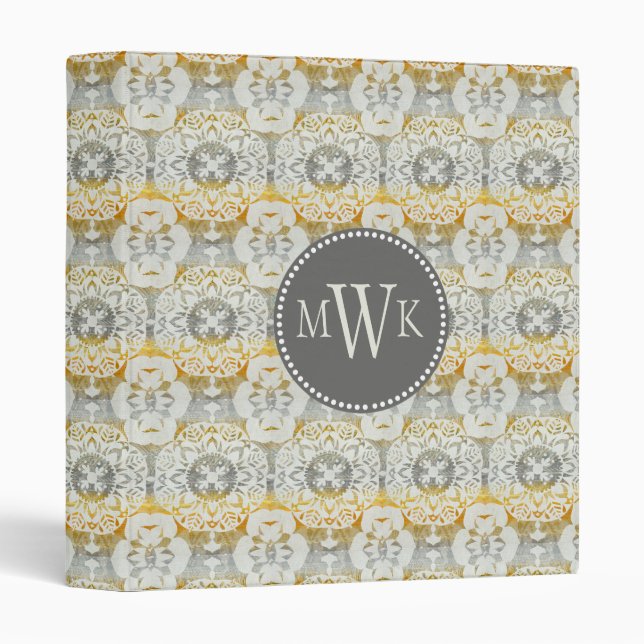 Classeur Monogramme | Tapestry Rosette II (Devant/Côté)