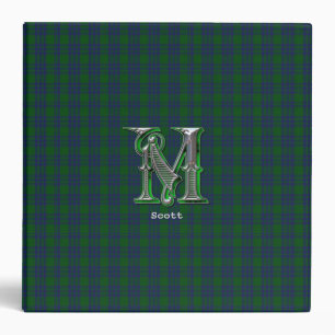 Classeur Monogramme traditionnel de plaid de tartan de