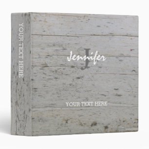 Classeur Monogramme vintage personnel de bois de flottage