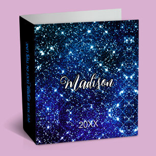 Classeur Monographie de Parties scintillant bleue irisée Wh