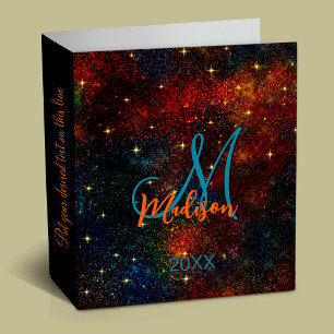 Classeur Monographie de parties scintillant irisée colorée 