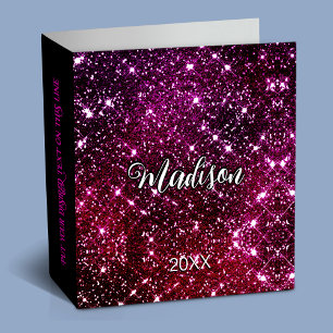 Classeur Monographie de Parties scintillant rose irisé Whim