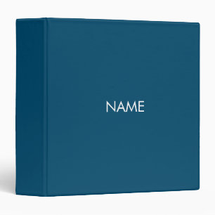 Classeur Monographie de texte turquoise bleu minimaliste