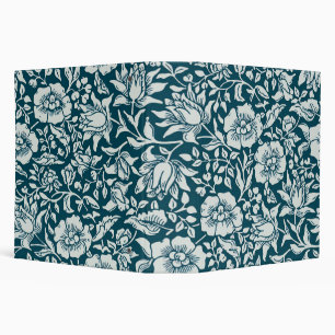 Classeur Morris Vintage bleu & blanc motif floral