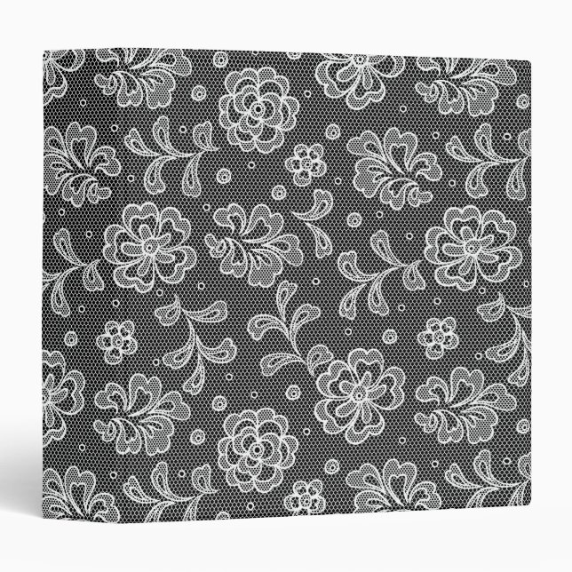 Classeur Motif 1 de tissu de dentelle (Devant/Côté)