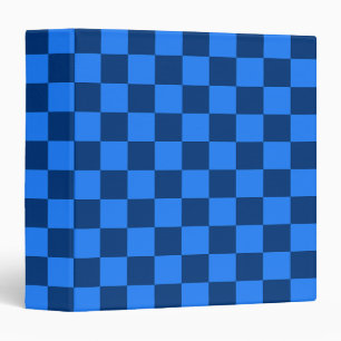 Classeur Motif à carreaux bleu ordonné