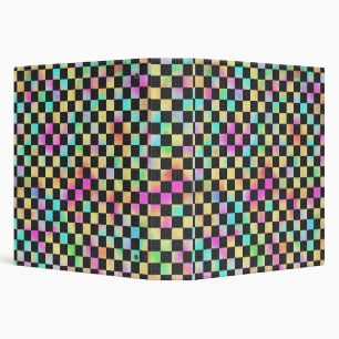 Classeur Motif à carreaux dans les couleurs des années 80