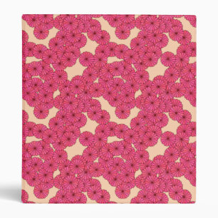 Classeur Motif à fleurs Art Déco - rose et pêche