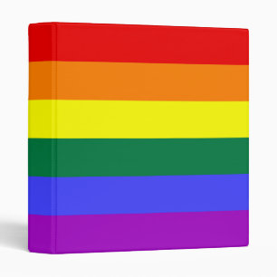 Classeur Motif à rayures arc-en-ciel