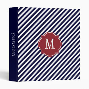 Classeur Motif à rayures bleu et blanc de la marin