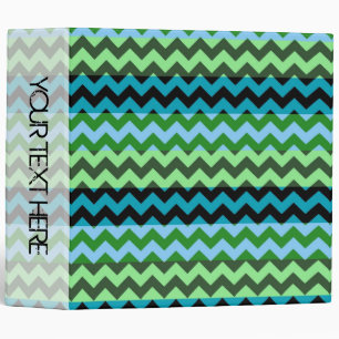 Classeur Motif à rayures zigzag Chevron vert citron