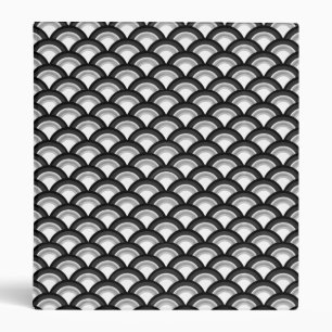 Classeur Motif à vagues Art déco - noir et blanc
