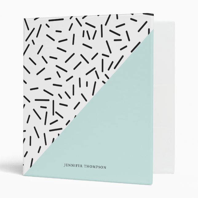 Classeur Motif Abstrait amusant Personnalisé (Devant/intérieur)