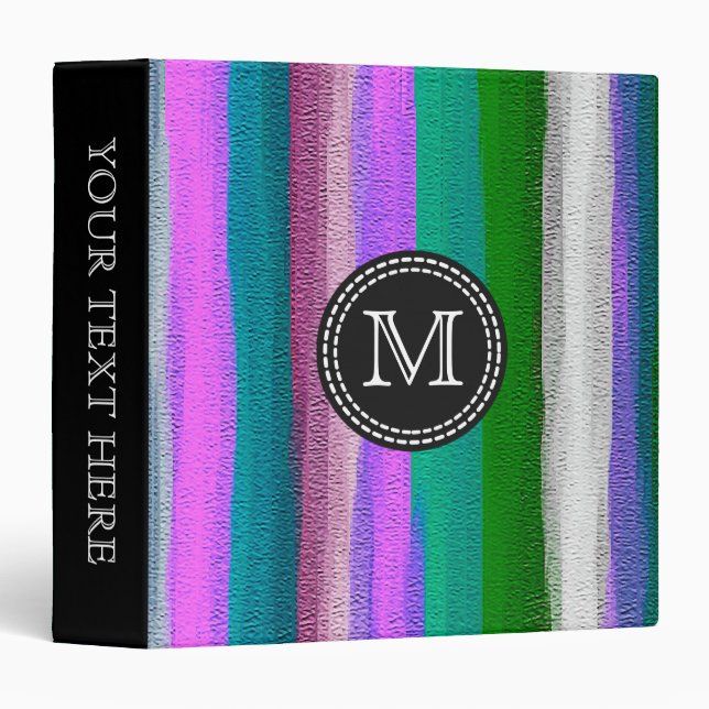 Classeur Motif Abstrait Pastel #5 (Devant/Côté)