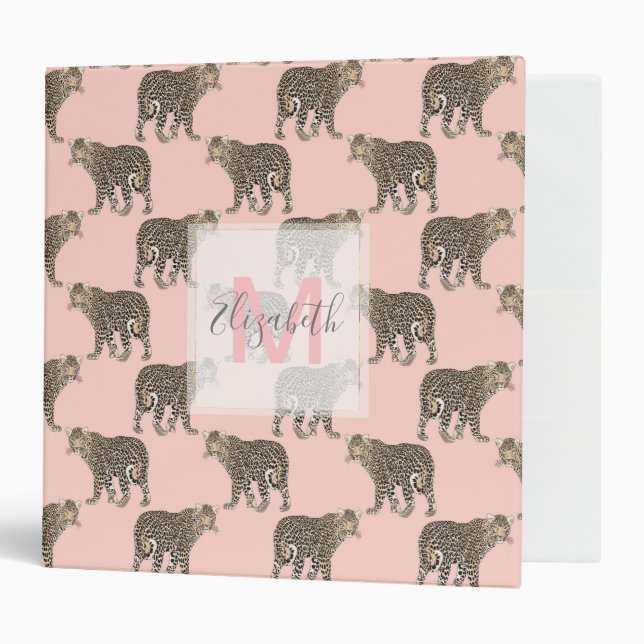 Classeur Motif animal chic et branché Leopard (Devant/intérieur)