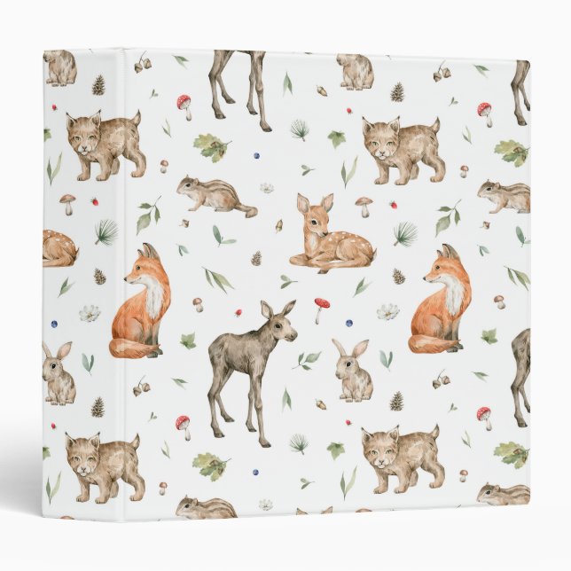 Classeur Motif animal de bois mou (Devant/Côté)