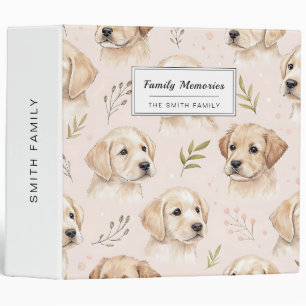 Classeur Motif aquarelle de chiot adorable (2)