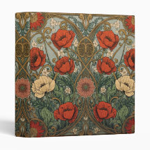 Motif Art Nouveau floral Coquelicots de William Mo