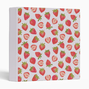 Classeur Motif aux fraises roses