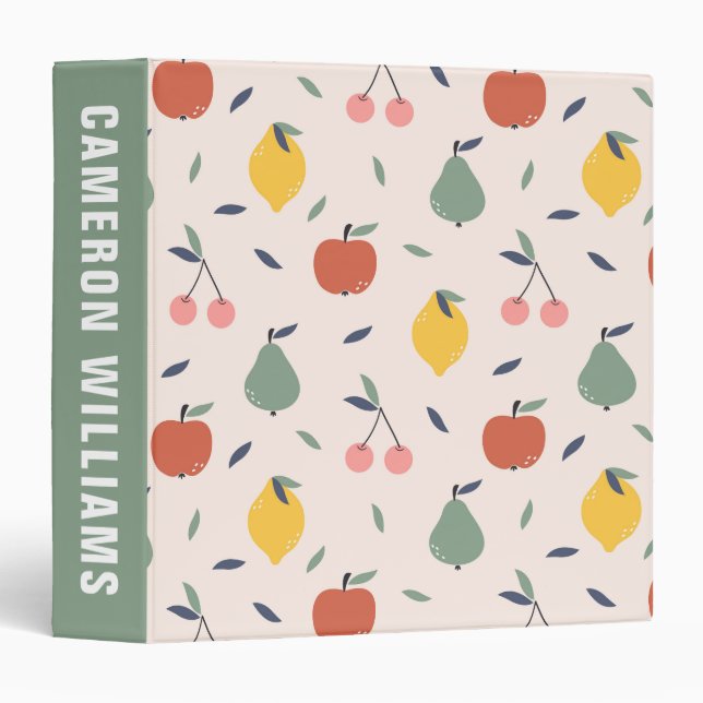 Classeur Motif aux fruits mignons (Devant/Côté)