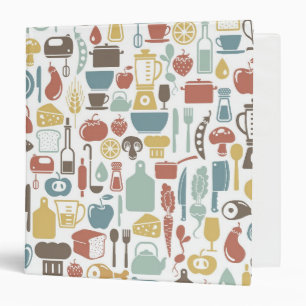 Classeur Motif avec des icônes de cuisine