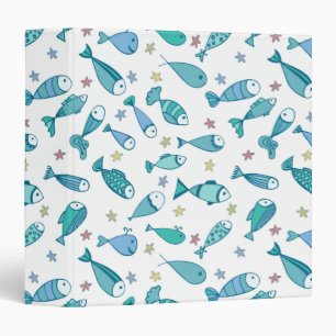 Classeur Motif avec des poissons et des étoiles de mer