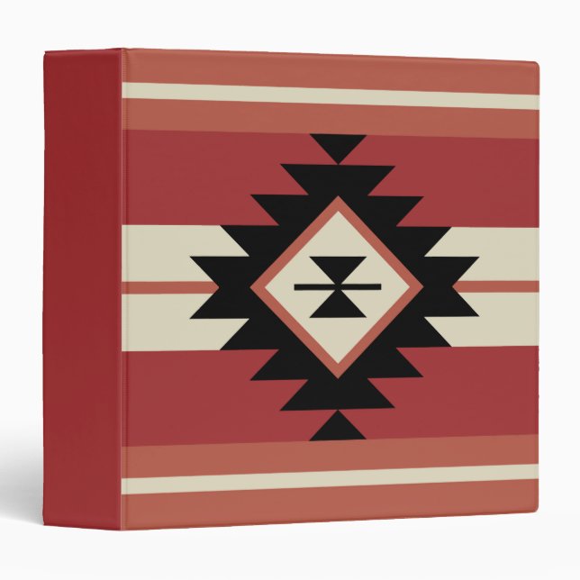 Classeur Motif Aztec (Devant/Côté)