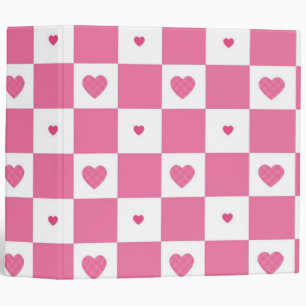 Classeur Motif blanc rose Girly de contrôleur de coeurs