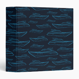 Classeur Motif bleu de yacht
