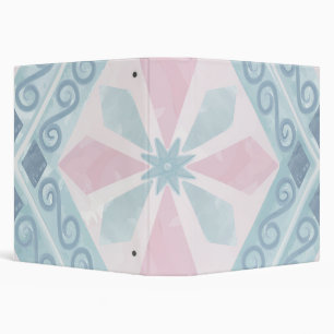 Classeur motif bleu en forme de diamant