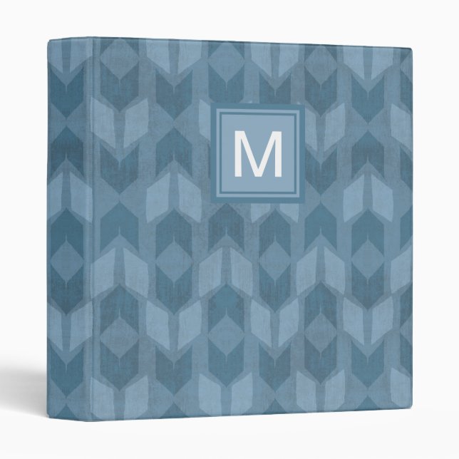 Classeur Motif bleu extérieur de flèche d'étape | du (Devant/Côté)
