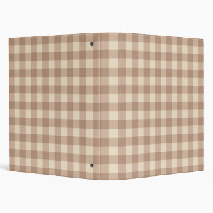 Classeur Motif Brown et blanc En vichy