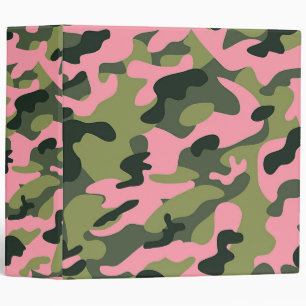 Classeur Motif camouflage de l'armée verte rose de campagne