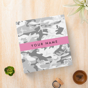 Classeur Motif camouflage gris neige d'hiver Personnalisez