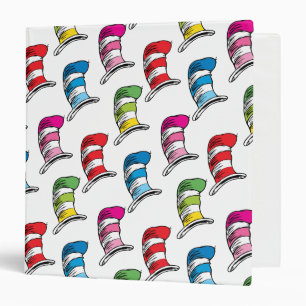 Classeur Motif Chapeau Coloré du Chat dans le Chapeau